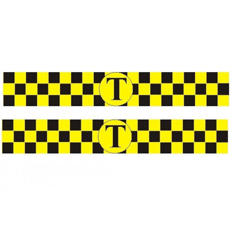 Магнитная лента "такси" 7,5*50 желт.
